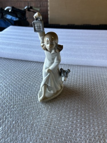 Nao girl holding lamp with - nao, dog
