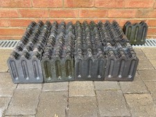 Batch of 70 Victorian Staffordshire Blue Clay Garden Edging Tiles  12.25 M Run