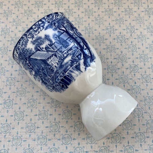 Blue white transferware toile - blue/white,
