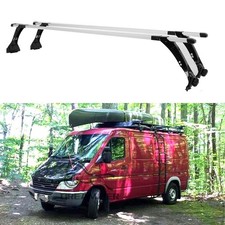 For Mercedes Benz Sprinter 63" Roof Rack Crossbar Luggage Cargo Van Rain Gutter