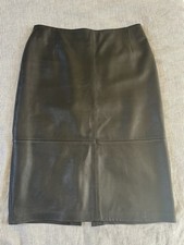 Ladies Black Leather Pencil