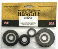 HEPOLITE TRIUMPH ENGINE GEARBOX OIL SEAL KIT 3TA T21 T90 5TA T100 TR5T 1963-1974
