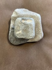 PRE HISTORIC SANDSTONE Small Mortar METATE WITH Rectangular Grinder