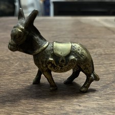 Vintage Brass Donkey Mule Figure Figurine
