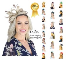 Women's Looped Wedding Fascinator Clip Headband Ladies Day Races Royal Ascot UK