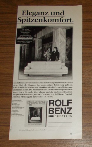 Rare advertising rolf benz - rare,