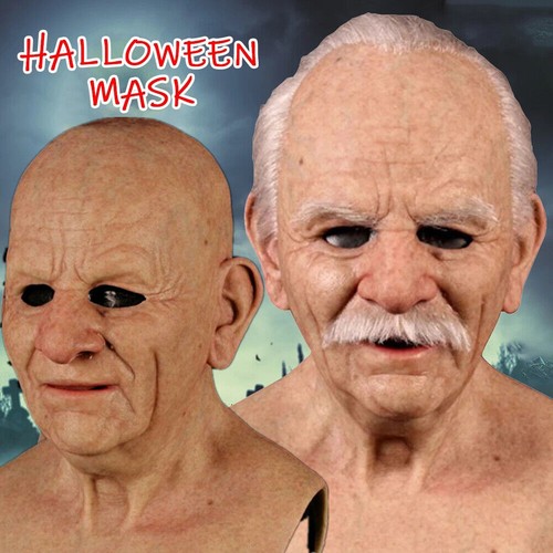 Old man mask latex - old,