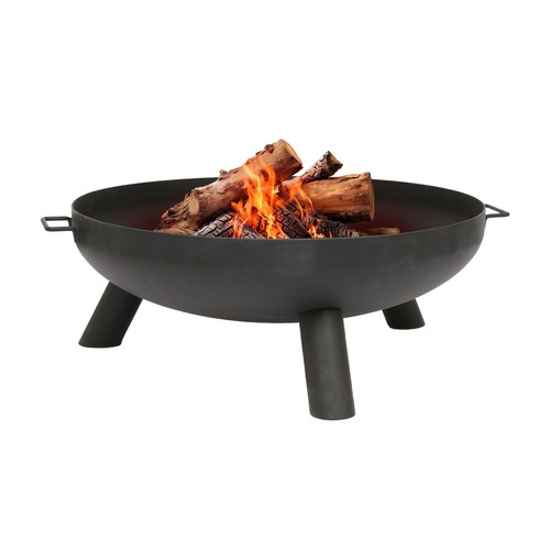 Round iron fire pit - -,