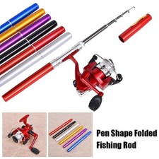 Fishing Rod Reel Combo Set Mini Telescopic Pocket Pen Fishing Rod Pole + Reel