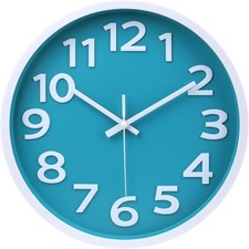 30cm Silent Teal Wall Clock