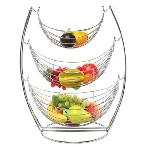 Chrome fruit basket vegetable - chrome,