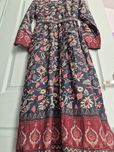 Blue floral pakistani - blue,