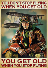 Funny Flying Metal Garage Sign