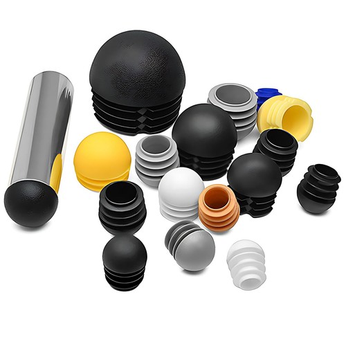 Round domed end caps - round,