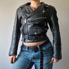 vintage akito black leather
