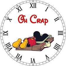 Naughty Mickey or Minnie Mouse. CD Clock. With free stand. 3 Options.