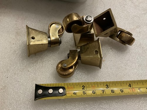 Brass furniture castors - 4,