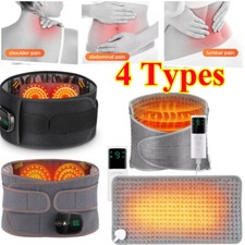 Wireless Infrared Heated Massage Belt Back Support Waist Vibration Massager Pad
