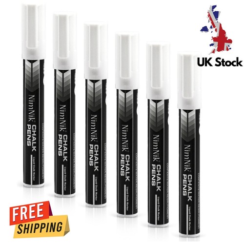 Liquid chalk pens white - -, 6mm