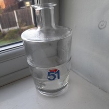 PASTIS 51  round carafe water bottle french aperitif  ricard  pernod bar party