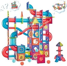 105CS Magnetic Blocks Marble Run STEM Toy 3D Construction Puzzle For Kids Age 3+