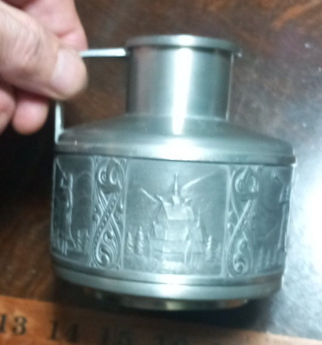 Norway mcm pewter urn - 4",