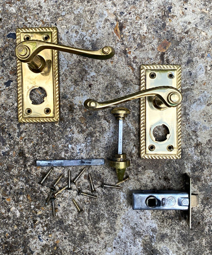 Brass polished gold lever door - brass,