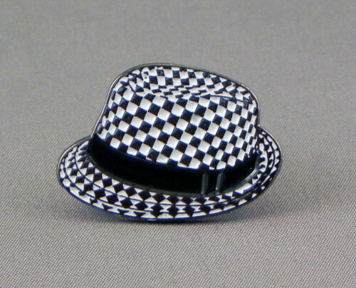 Ska hat enamel pin - ska,