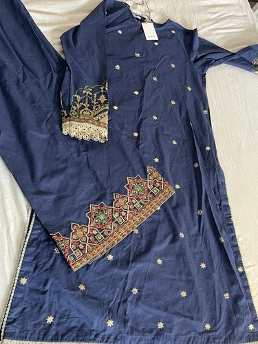 Ladies sapphire embroidered - sapphire,