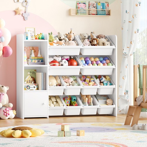 Toy storage unit kids bookcase - storage,