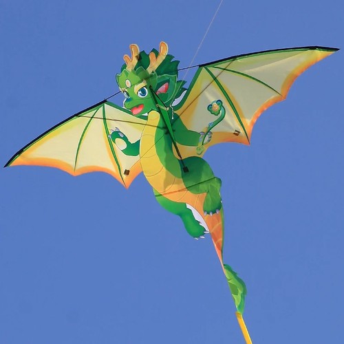 Green dragon kite large - green,
