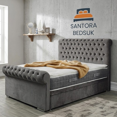 Chesterfield sleigh bed frame - chesterfield,