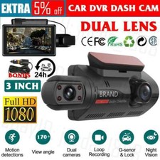 HD 1080P Car DVR 3" Dash Cam Front and Rear Lens Video Recorder Camera G-sensor