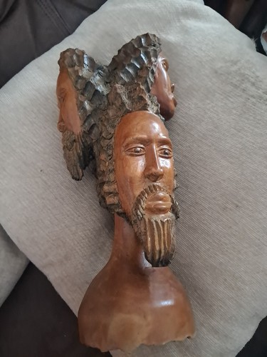 Carved jamaican rasta art - jamaican,