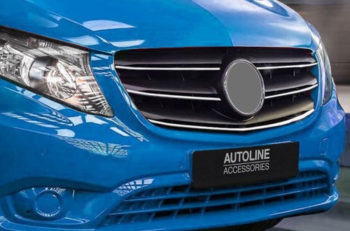 Chrome front grille trim - front,