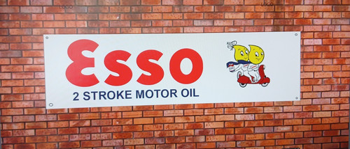 Esso oil scooter banner - esso, 2t