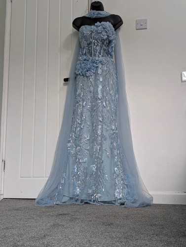 Glamrae baby blue boned corset