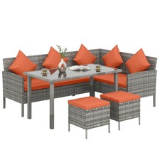Outsunny 5Pcs Rattan Dining