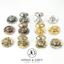 REGENCY SOLID BRASS OVAL BATHROOM DOOR THUMB TURN LOCK PRIVACY MORTICE & RELEASE