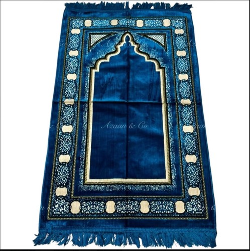 1pc blue velvet islamic - 1pc, prayer