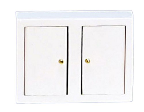 Dolls house white kitchen wall - white,