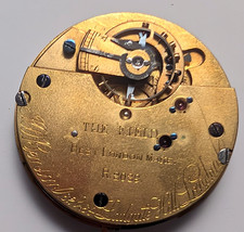 ANTIQUE  SUPERB JW BENSON FIELD HALF HUNTER WATCH MOVEMENT  PERFECT DIAL + HANDS