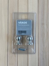 Ikea VARDE draw Knobs, Brushed Chrome replacement knob 2pc pack