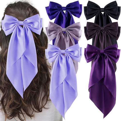 6pcs large bows hair - large,