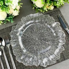 Reef Charger Plates 12 pack for Dinner Plates Plastic Round 13 inch Party Wed...