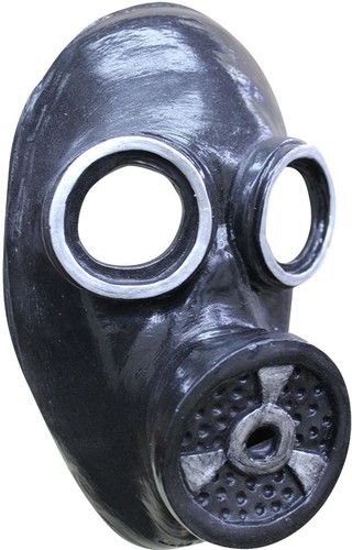 Black gas mask - black,