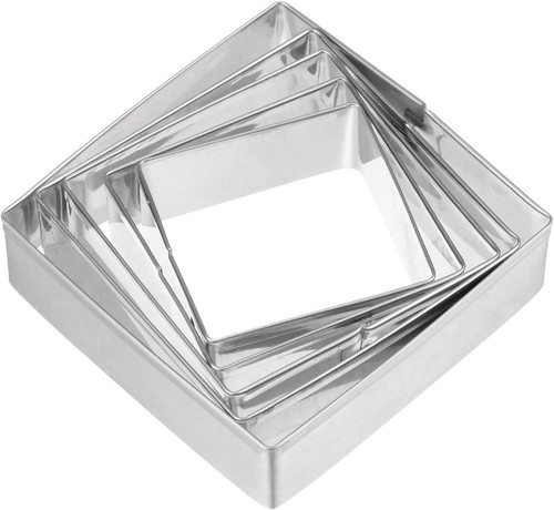 5pcs cookie cutters - cutters,, square