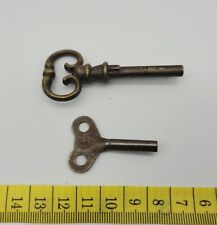 Antique Clock Keys Set of 2 Very Old Antique Keys Lot 6