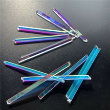 5pcs 7.2cm Long Strip Optical Glass Prism Colorful Crafts Decorative Prism