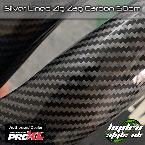 Rolled silver lined zig zag - rolled,